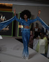Flared Sequin Jumpsuit