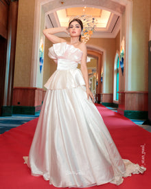  Ruched Satin Ball Gown