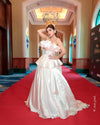 Ruched Satin Ball Gown