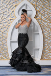 Rhinestone Applique Mermaid Dress